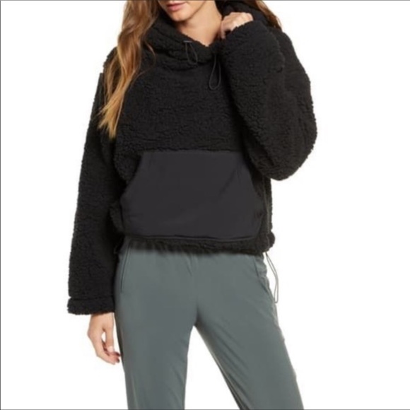 Zella Cassie Faux Shearling Hoodie Jacky Coat M - Picture 2 of 9